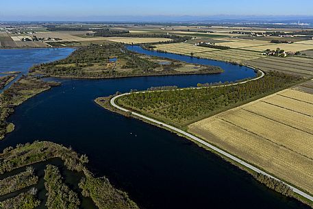 Aereal view of Laguna di Grado